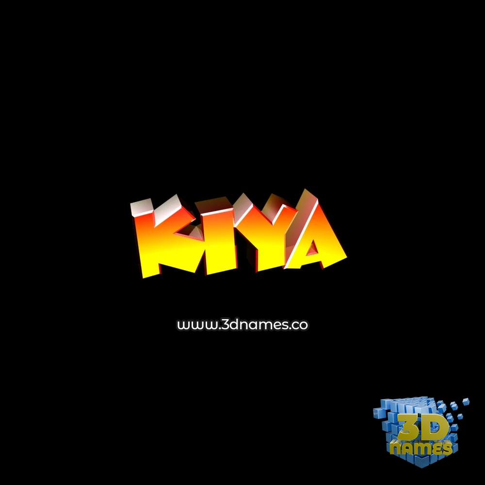 kiya in Black Background style - 3D name wallpaper