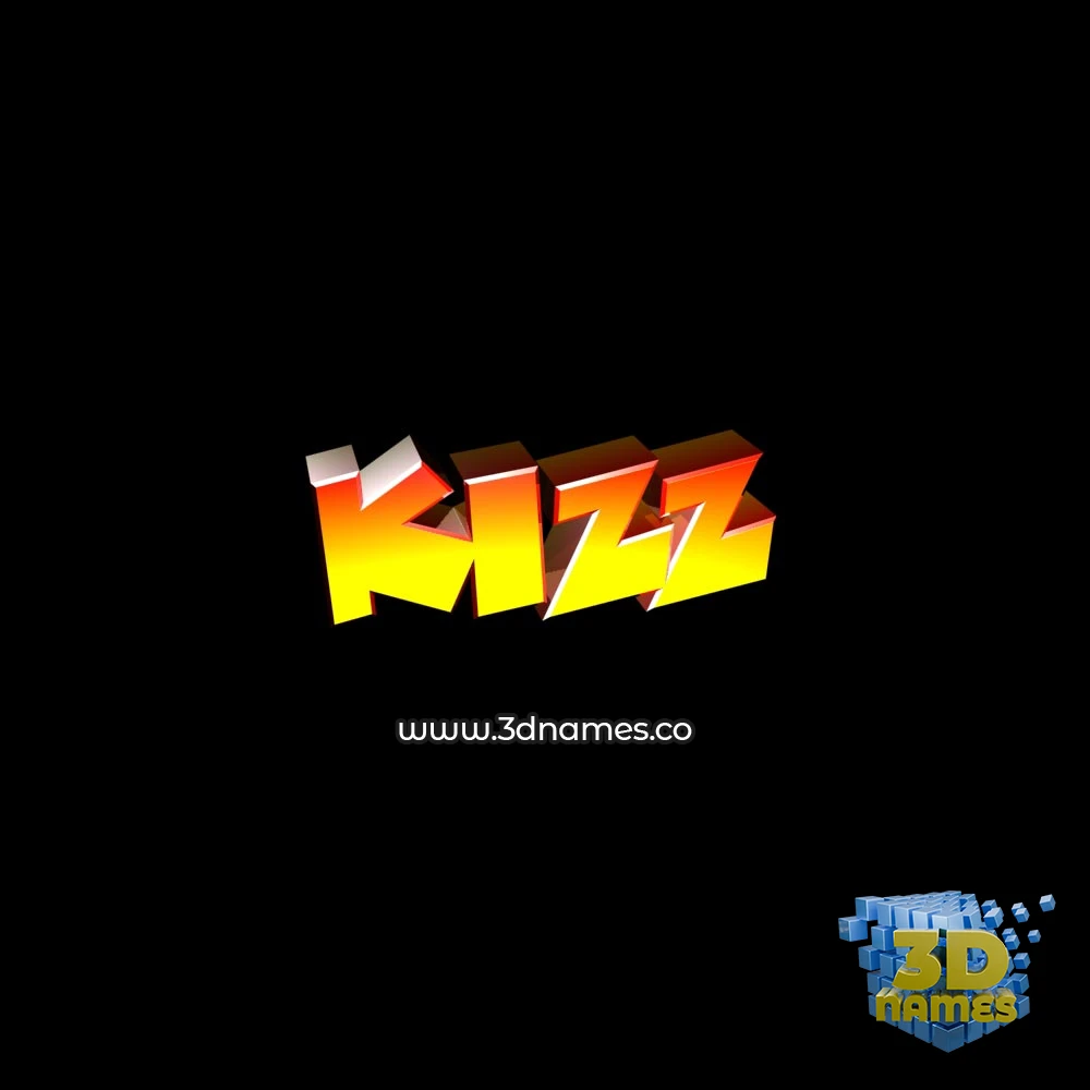 kizz in Black Background style - 3D name wallpaper