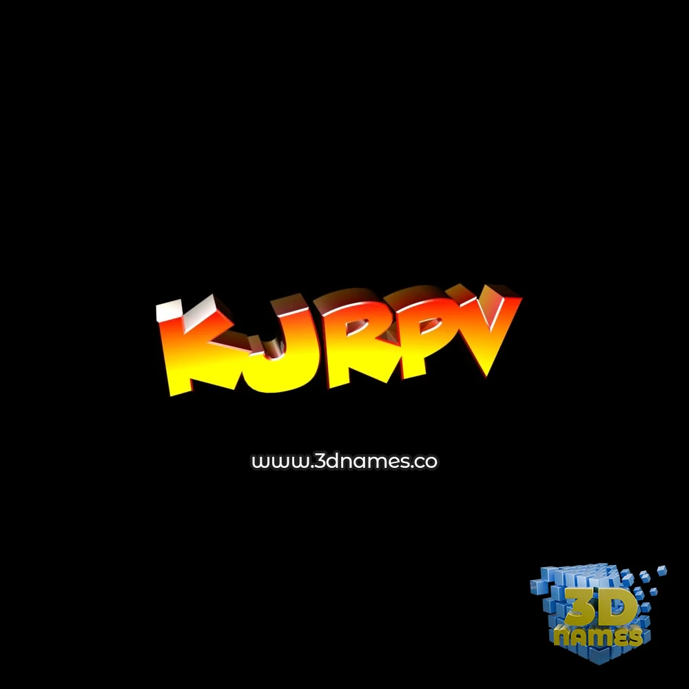 kjrpv in Black Background style - 3D name wallpaper