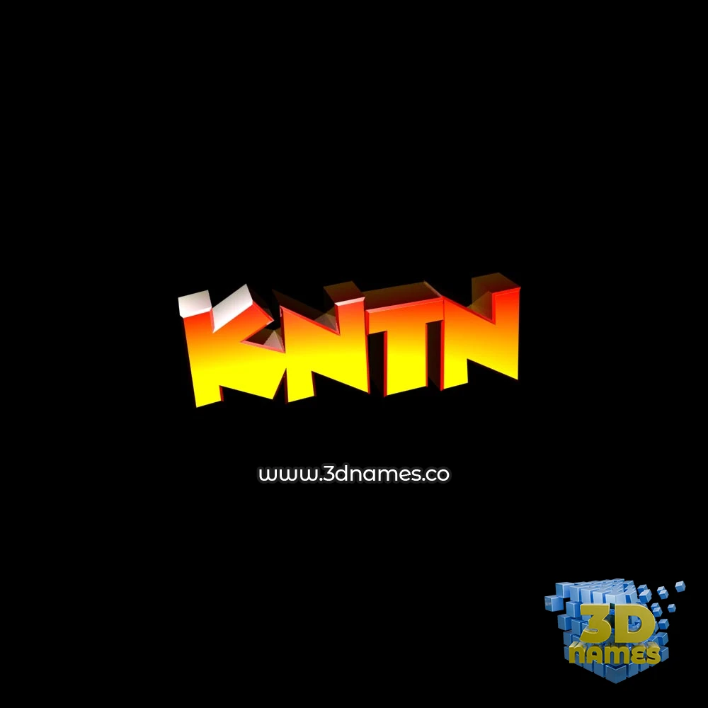 kntn in Black Background style - 3D name wallpaper