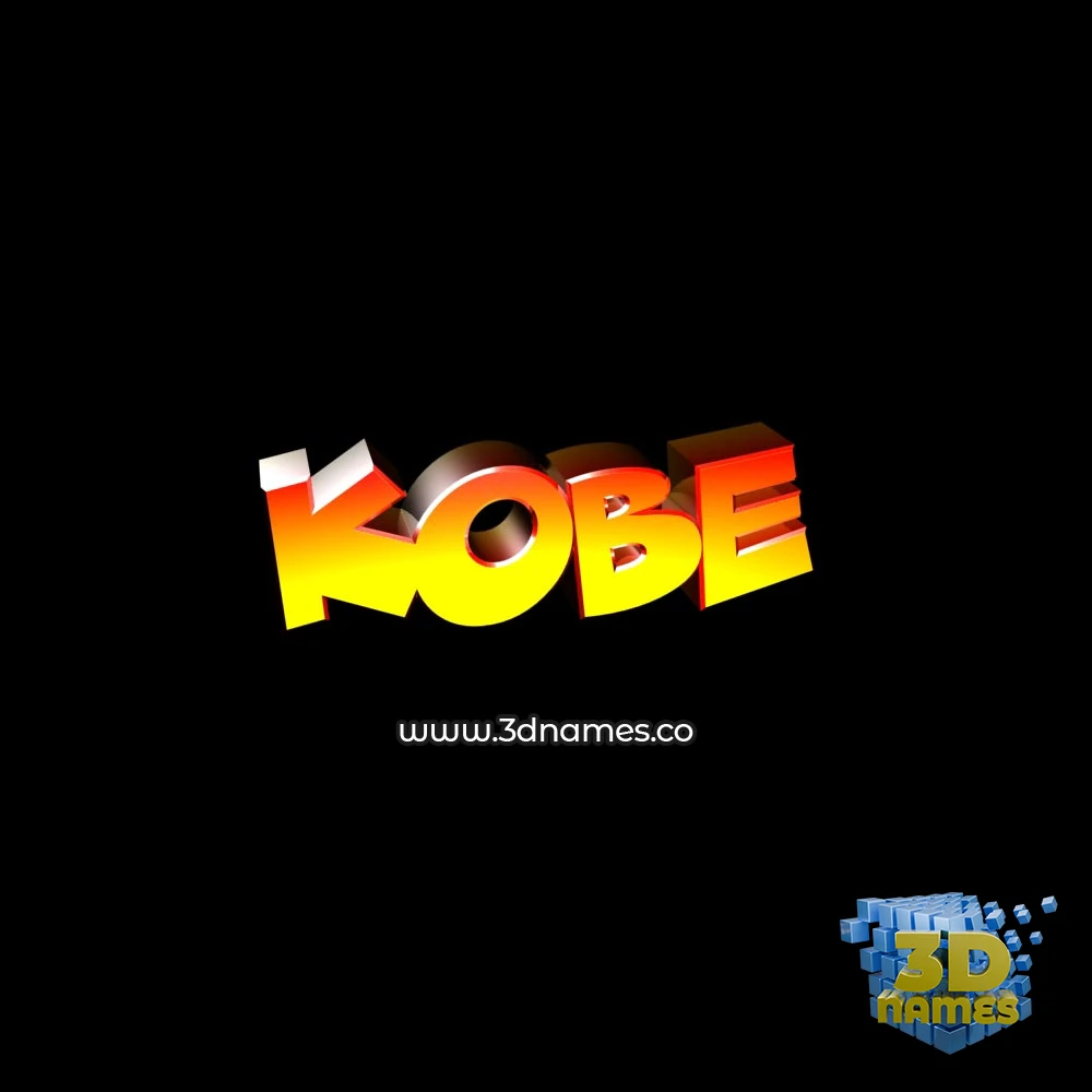kobe in Black Background style - 3D name wallpaper