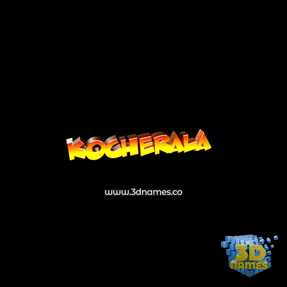 kocherala in Black Background style - 3D name wallpaper