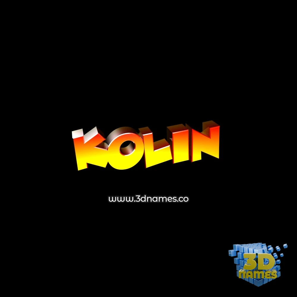 kolin in Black Background style - 3D name wallpaper