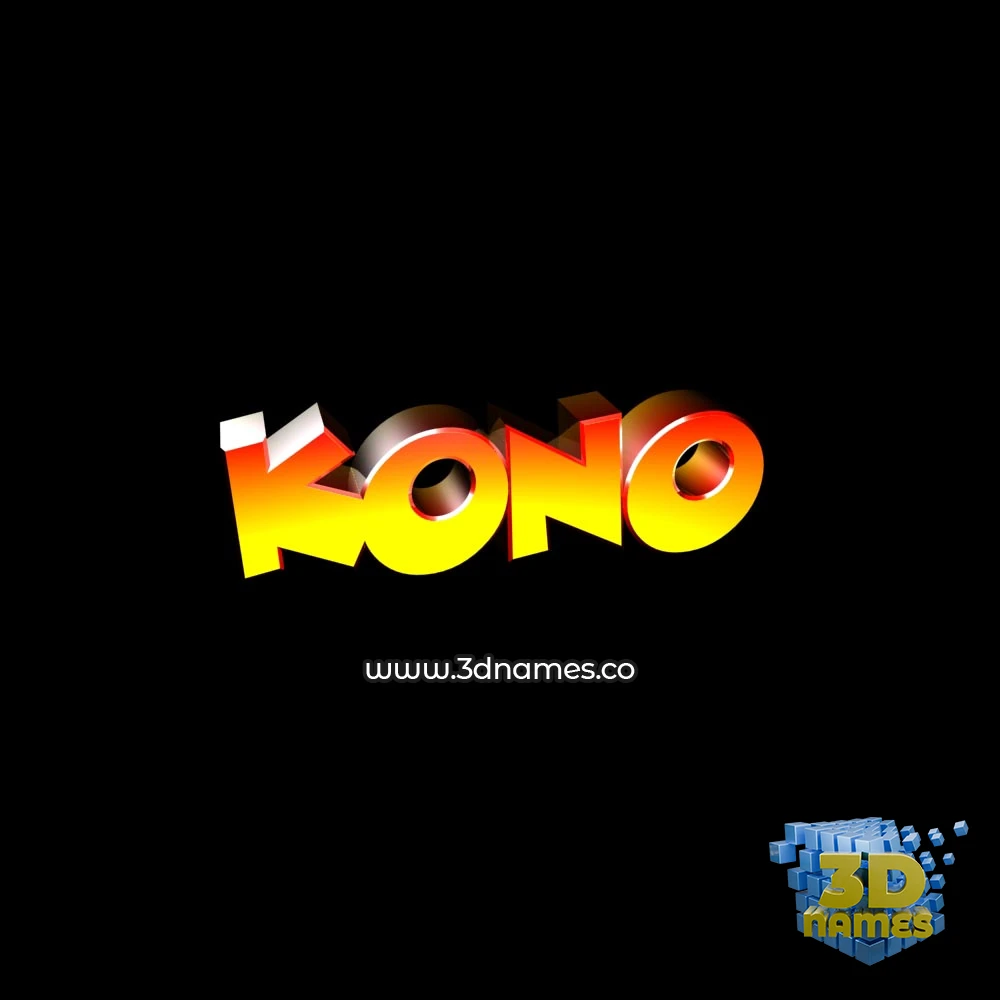kono in Black Background style - 3D name wallpaper