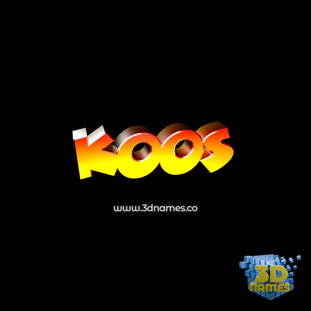 koos in Black Background style - 3D name wallpaper