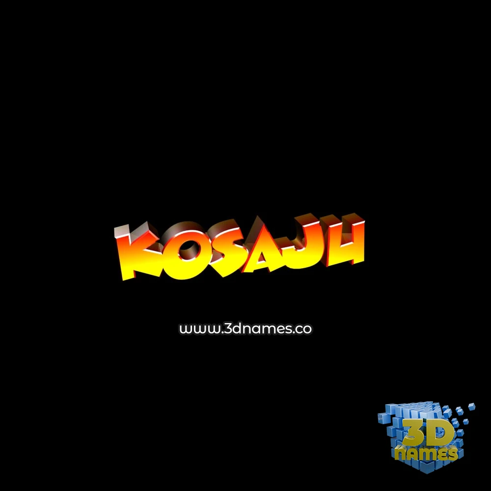 kosaju in Black Background style - 3D name wallpaper