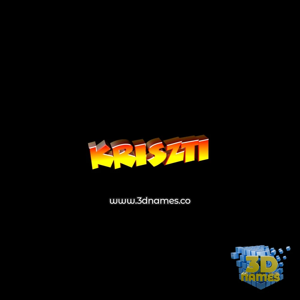 kriszti in Black Background style - 3D name wallpaper