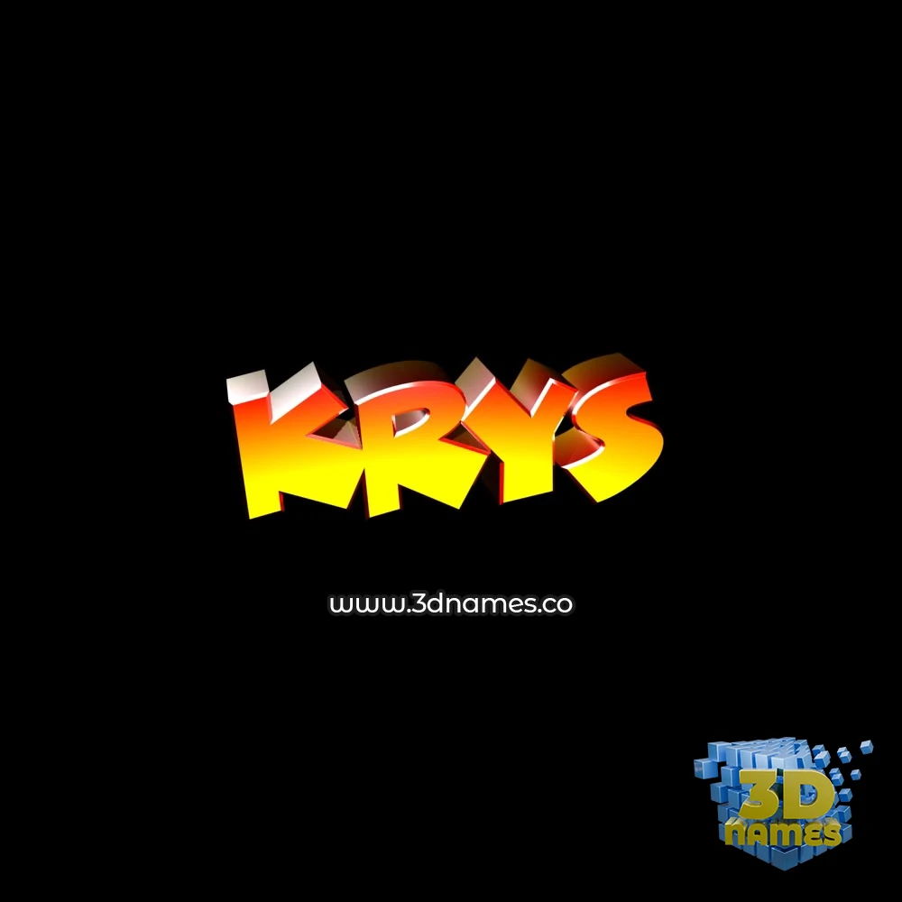 krys in Black Background style - 3D name wallpaper