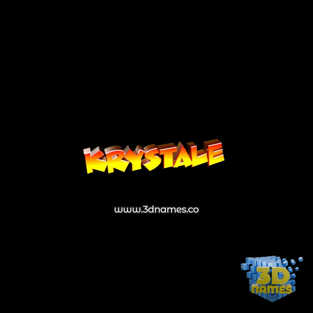 krystale in Black Background style - 3D name wallpaper
