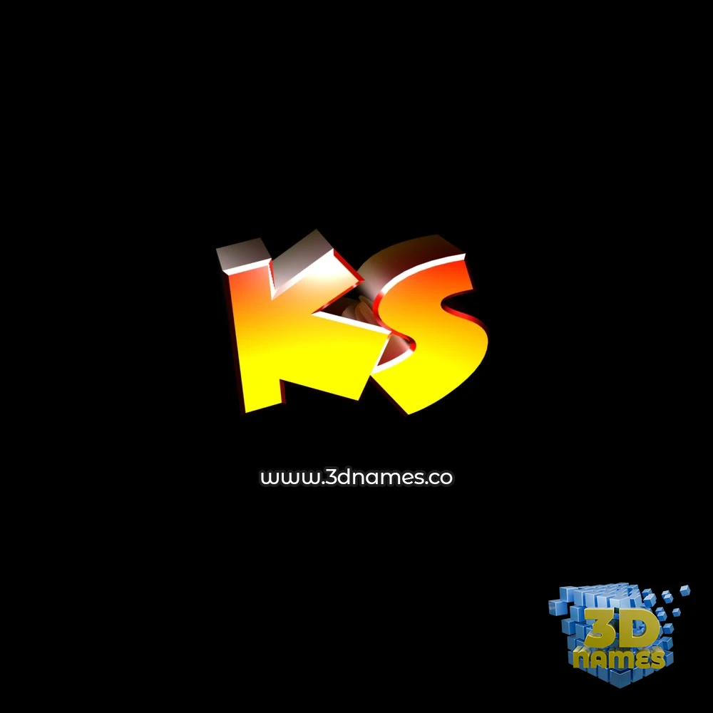 ks in Black Background style - 3D name wallpaper