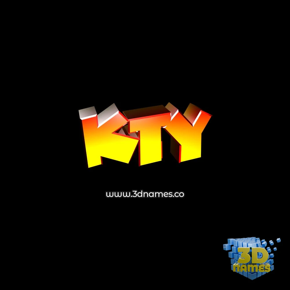kty in Black Background style - 3D name wallpaper
