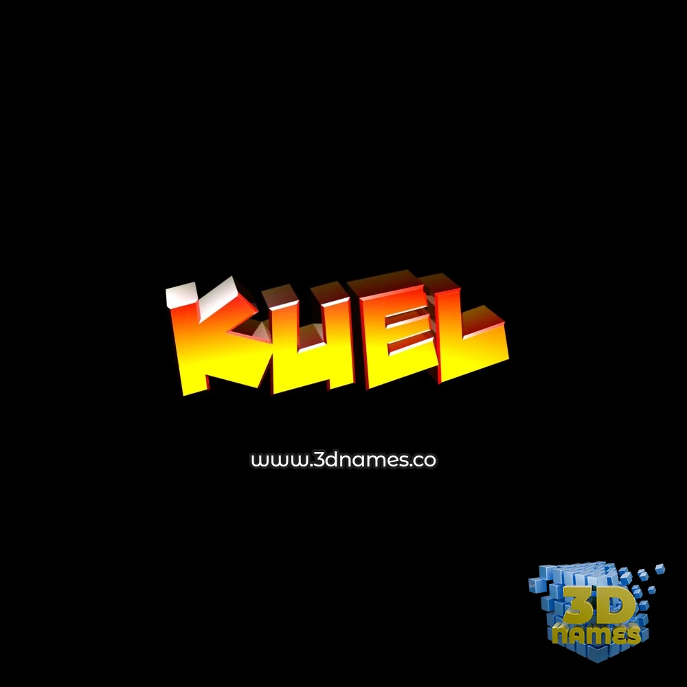 kuel in Black Background style - 3D name wallpaper