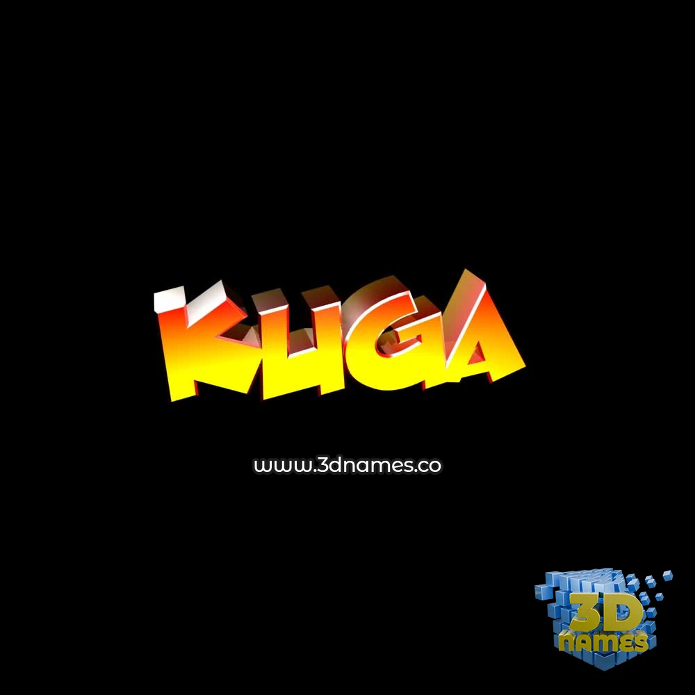 kuga in Black Background style - 3D name wallpaper