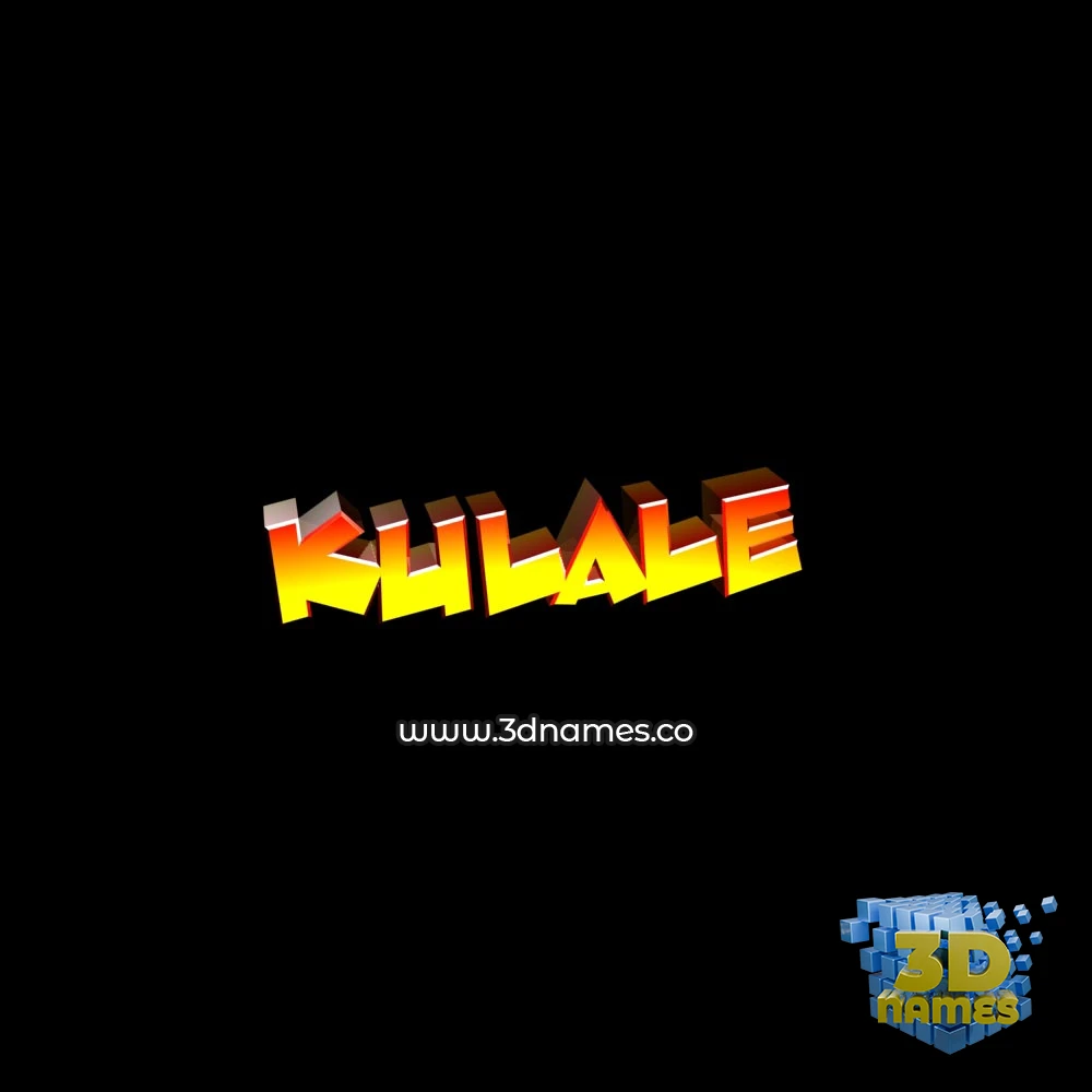 kulale in Black Background style - 3D name wallpaper