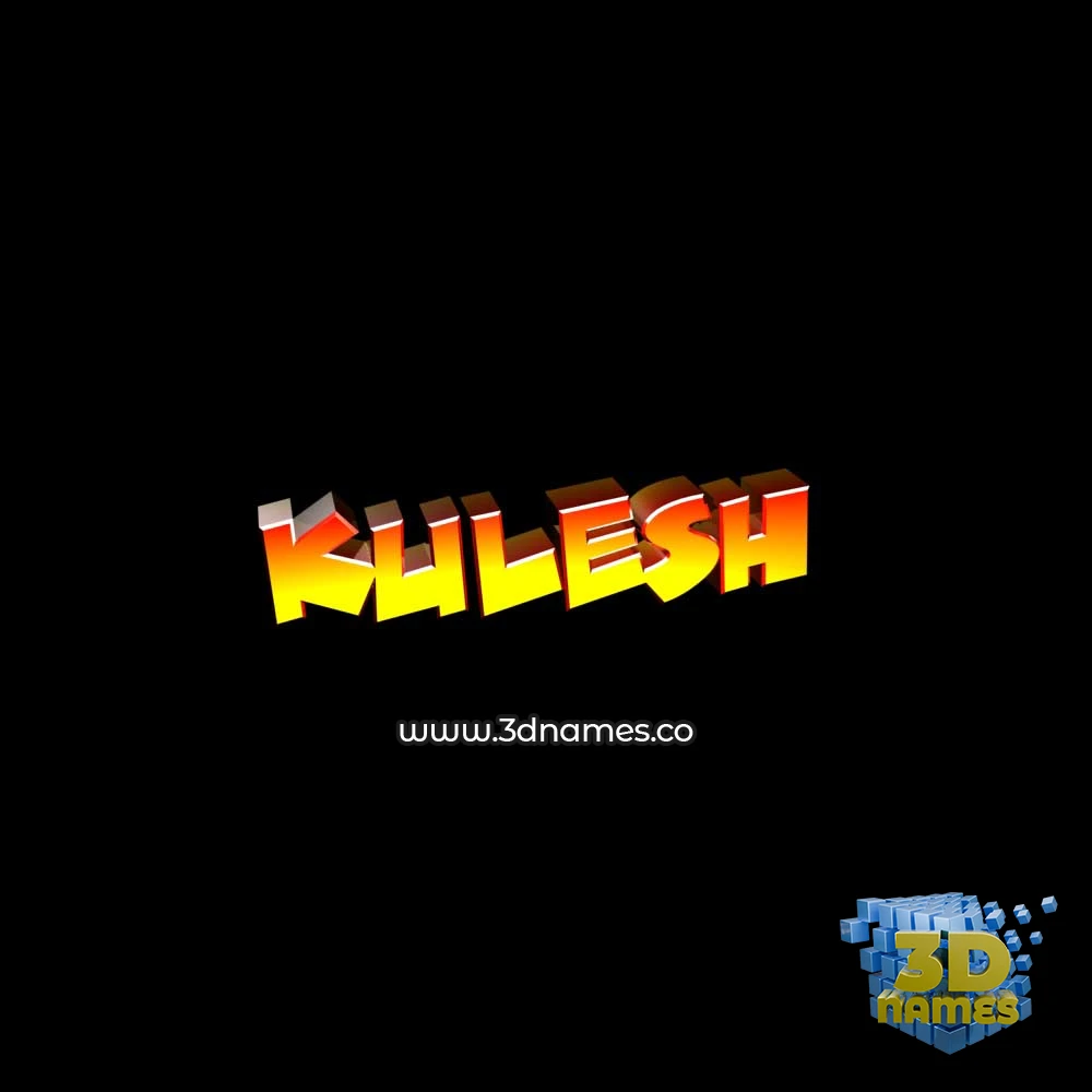 kulesh in Black Background style - 3D name wallpaper
