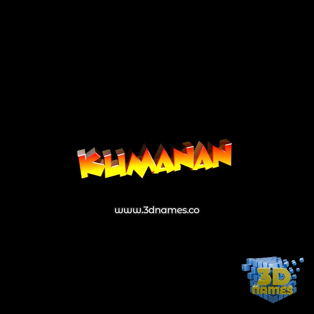 kumanan in Black Background style - 3D name wallpaper