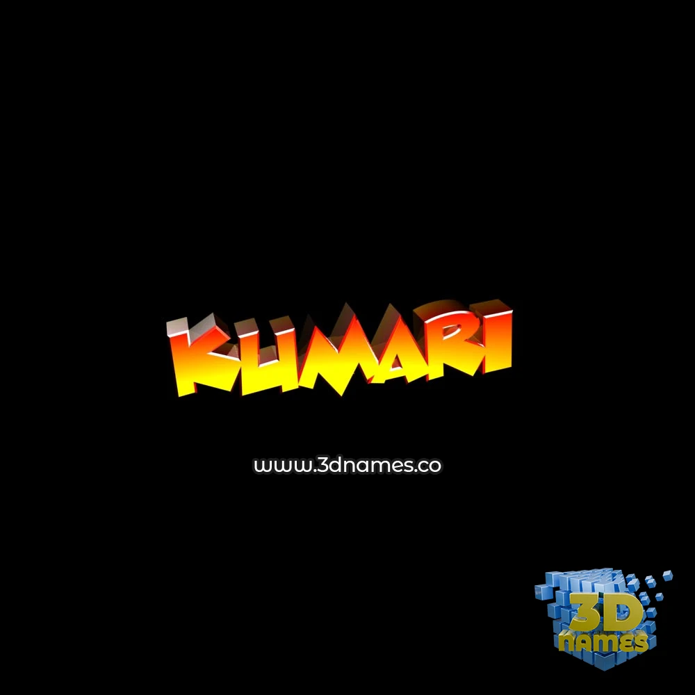 kumari in Black Background style - 3D name wallpaper
