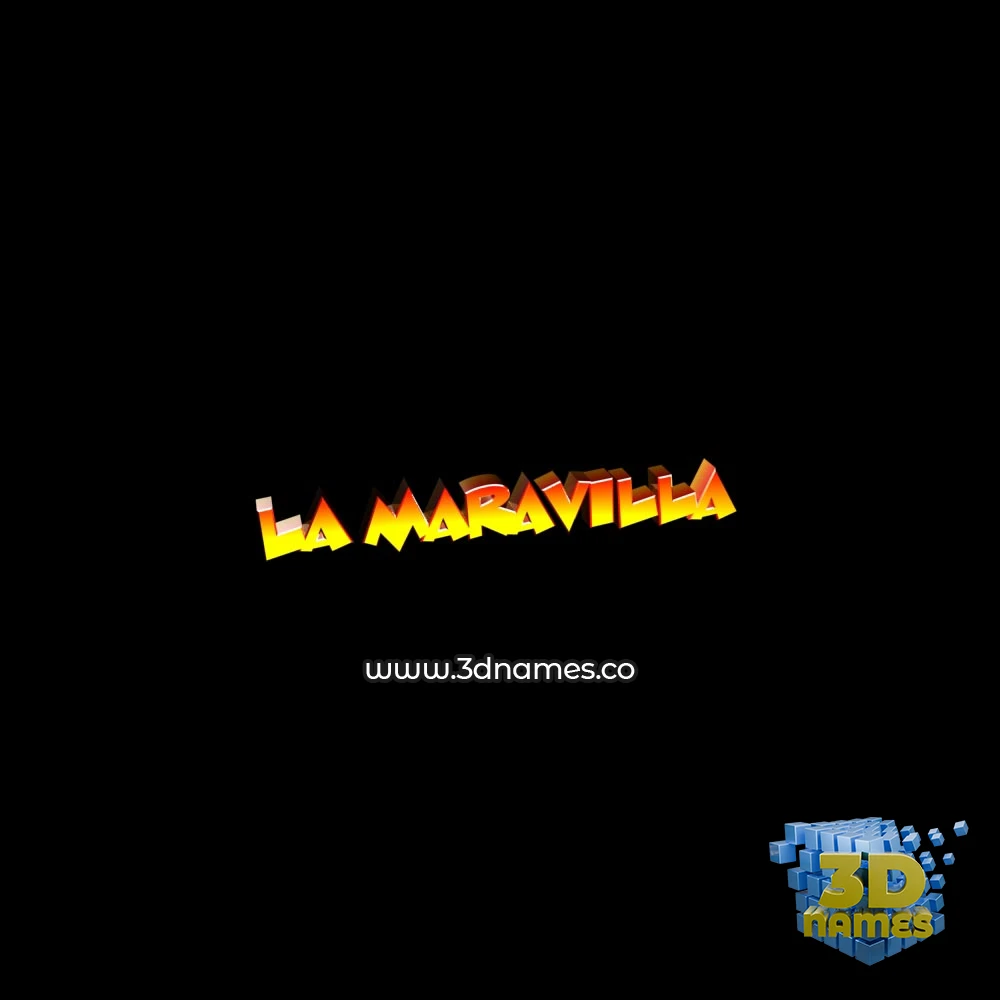 la maravilla in Black Background style - 3D name wallpaper