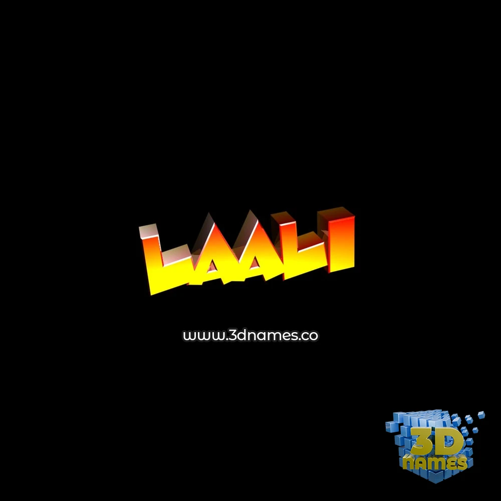 laali in Black Background style - 3D name wallpaper