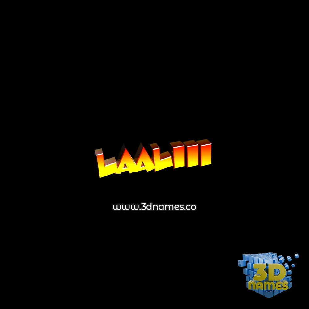 laaliii in Black Background style - 3D name wallpaper