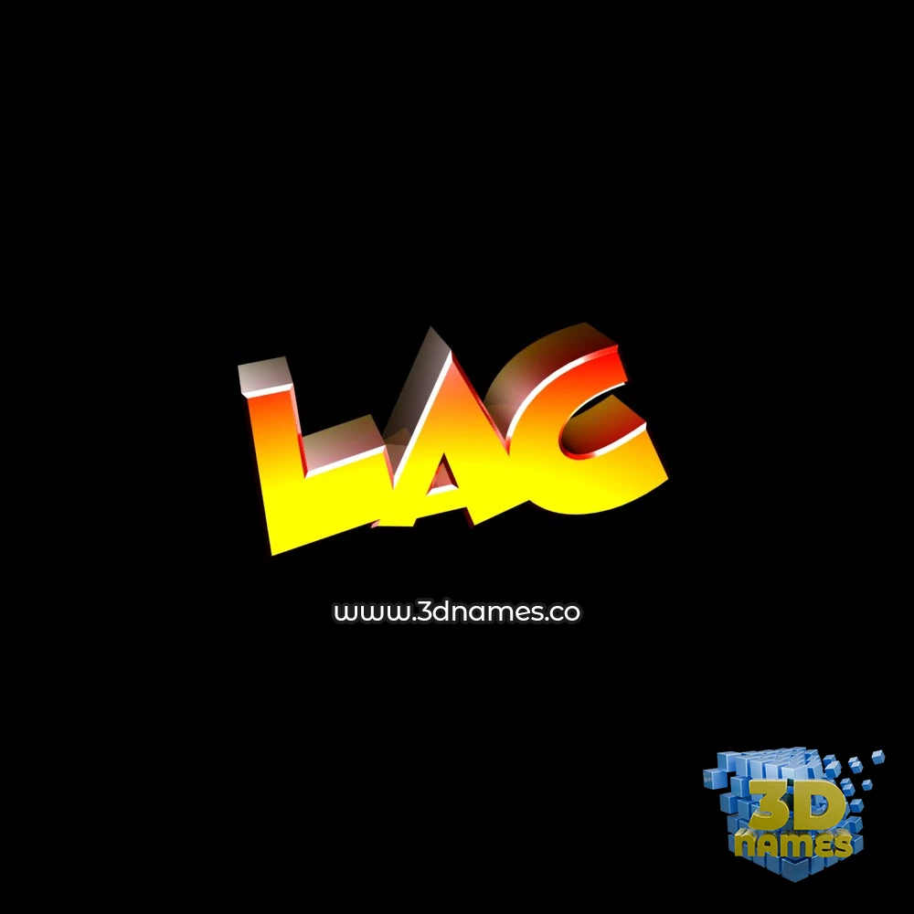 lac in Black Background style - 3D name wallpaper