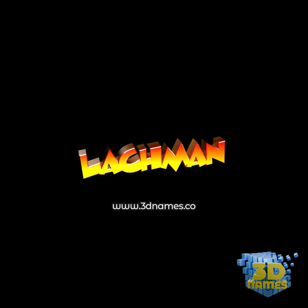 lachman in Black Background style - 3D name wallpaper