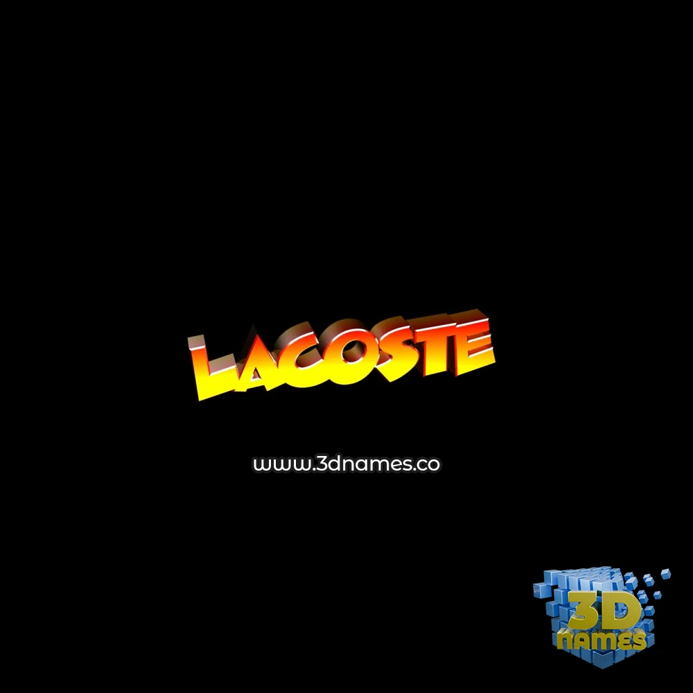 lacoste in Black Background style - 3D name wallpaper