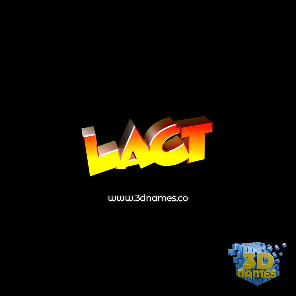 lact in Black Background style - 3D name wallpaper