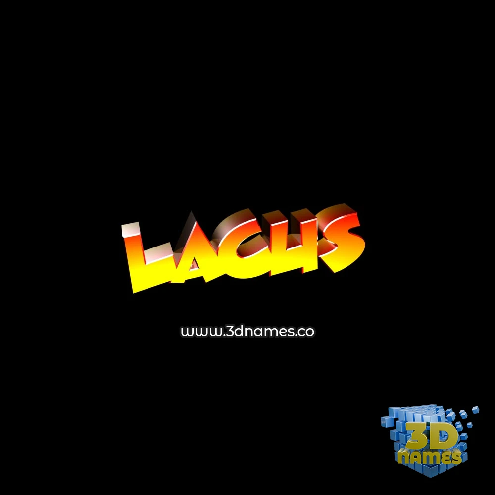 lacus in Black Background style - 3D name wallpaper