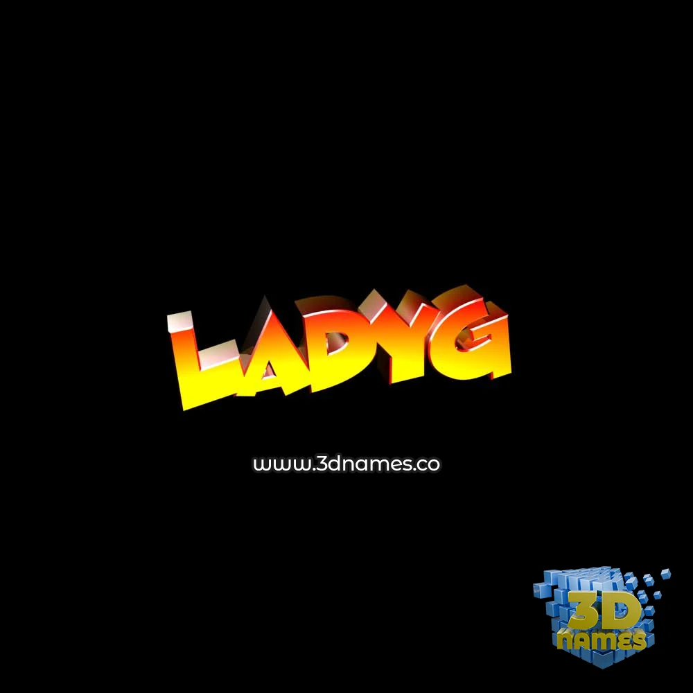 ladyg in Black Background style - 3D name wallpaper