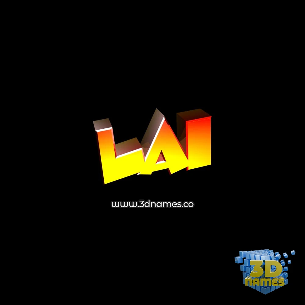 lai in Black Background style - 3D name wallpaper