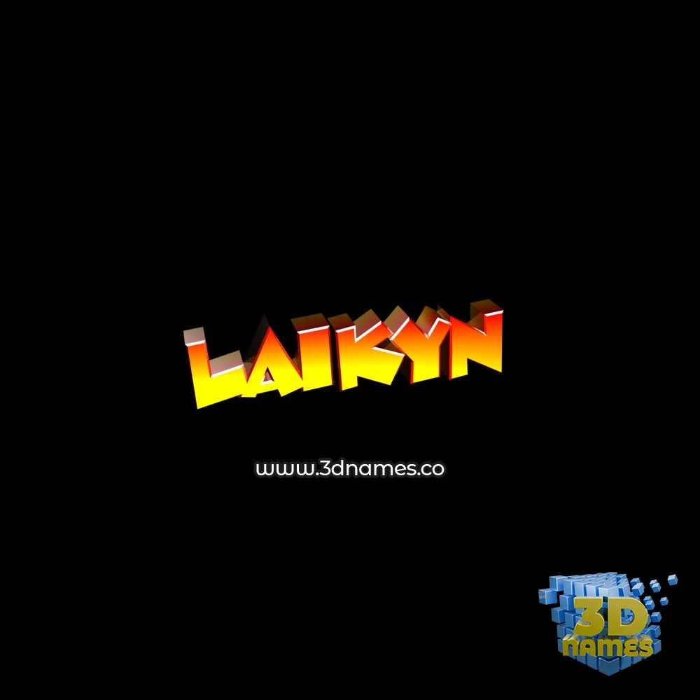 laikyn in Black Background style - 3D name wallpaper