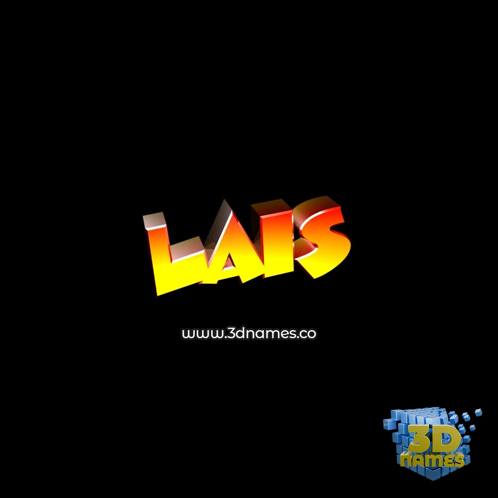 lais in Black Background style - 3D name wallpaper