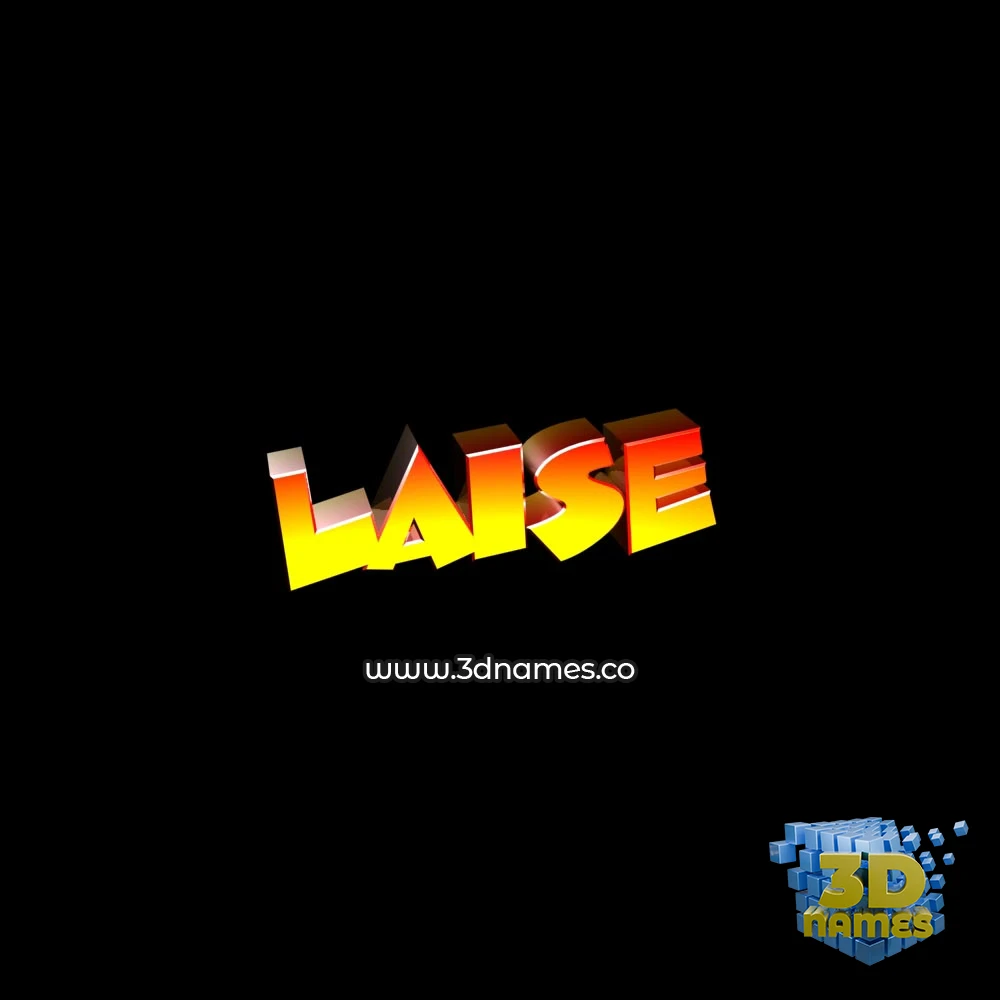 laise in Black Background style - 3D name wallpaper