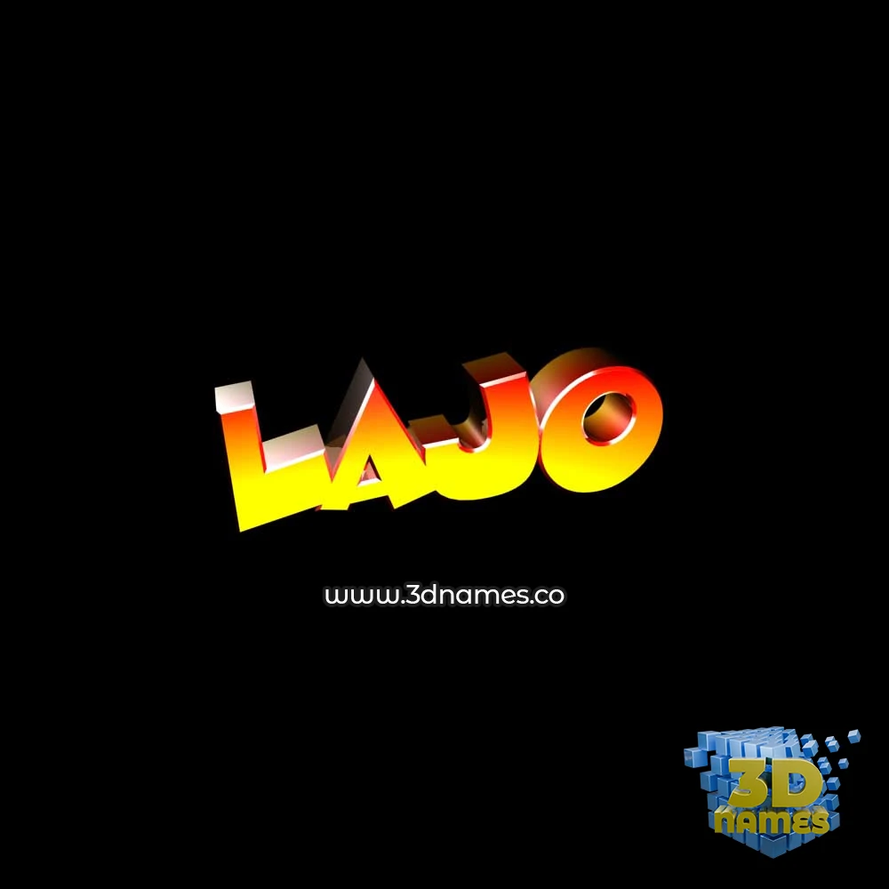 lajo in Black Background style - 3D name wallpaper