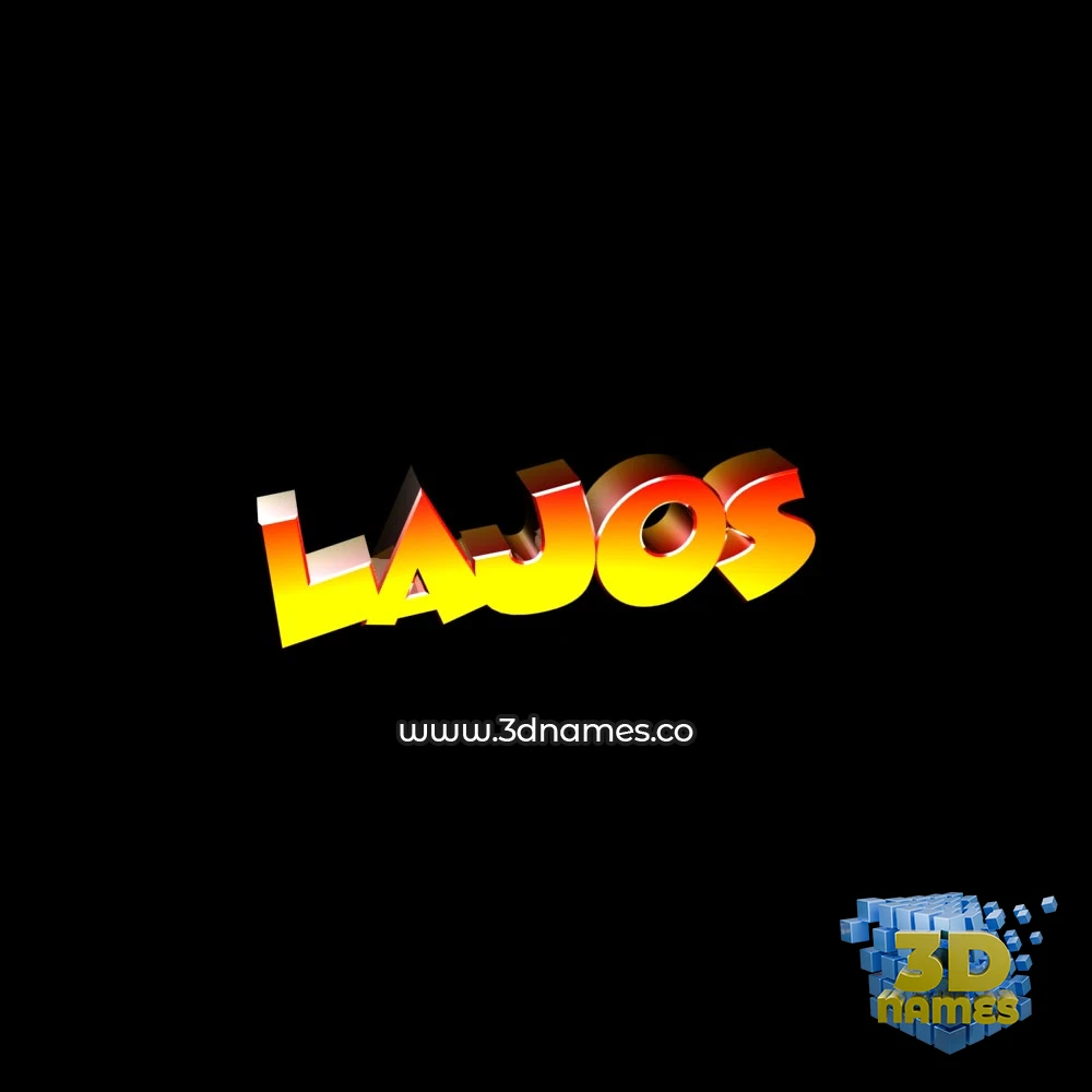 lajos in Black Background style - 3D name wallpaper