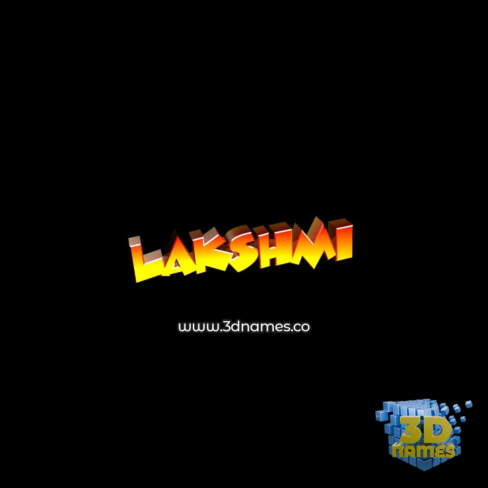 lakshmi in Black Background style - 3D name wallpaper