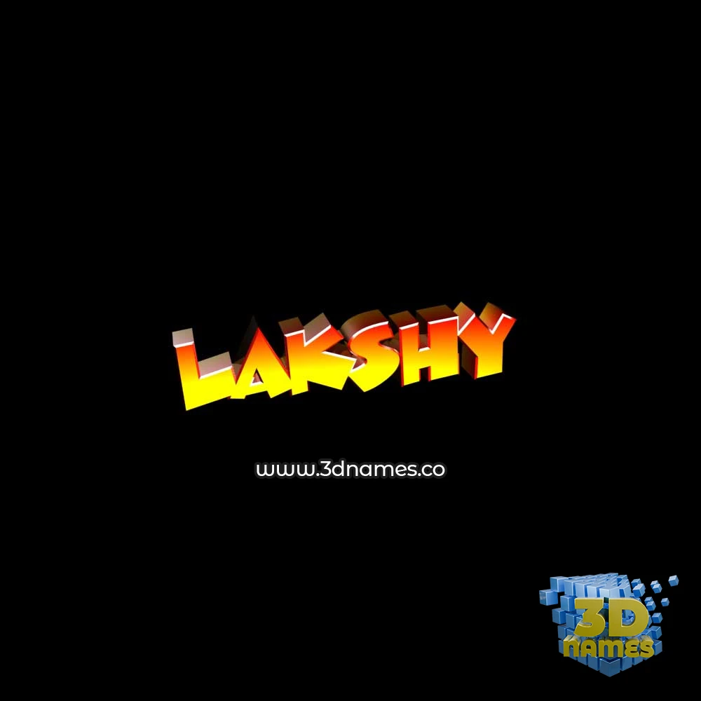 lakshy in Black Background style - 3D name wallpaper