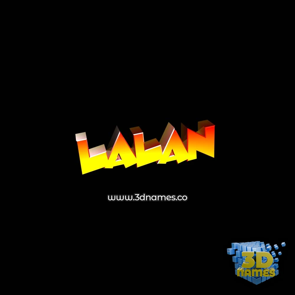 lalan in Black Background style - 3D name wallpaper
