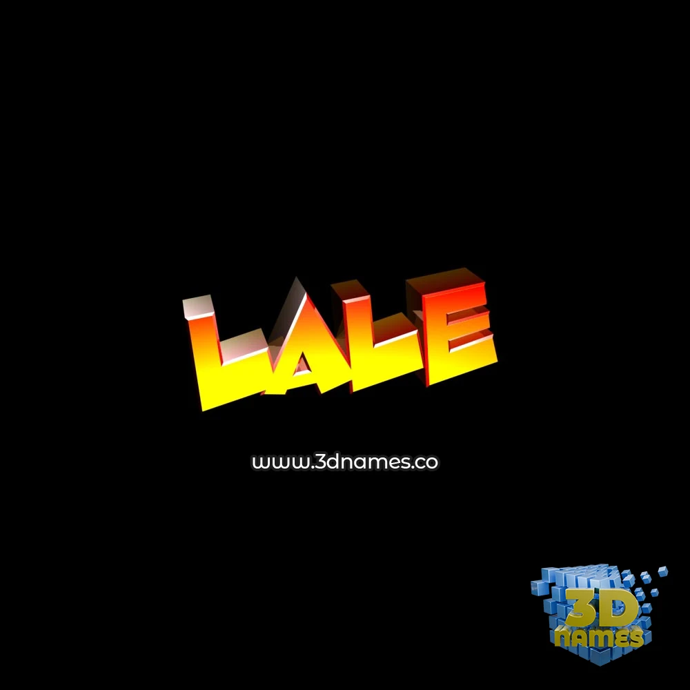 lale in Black Background style - 3D name wallpaper