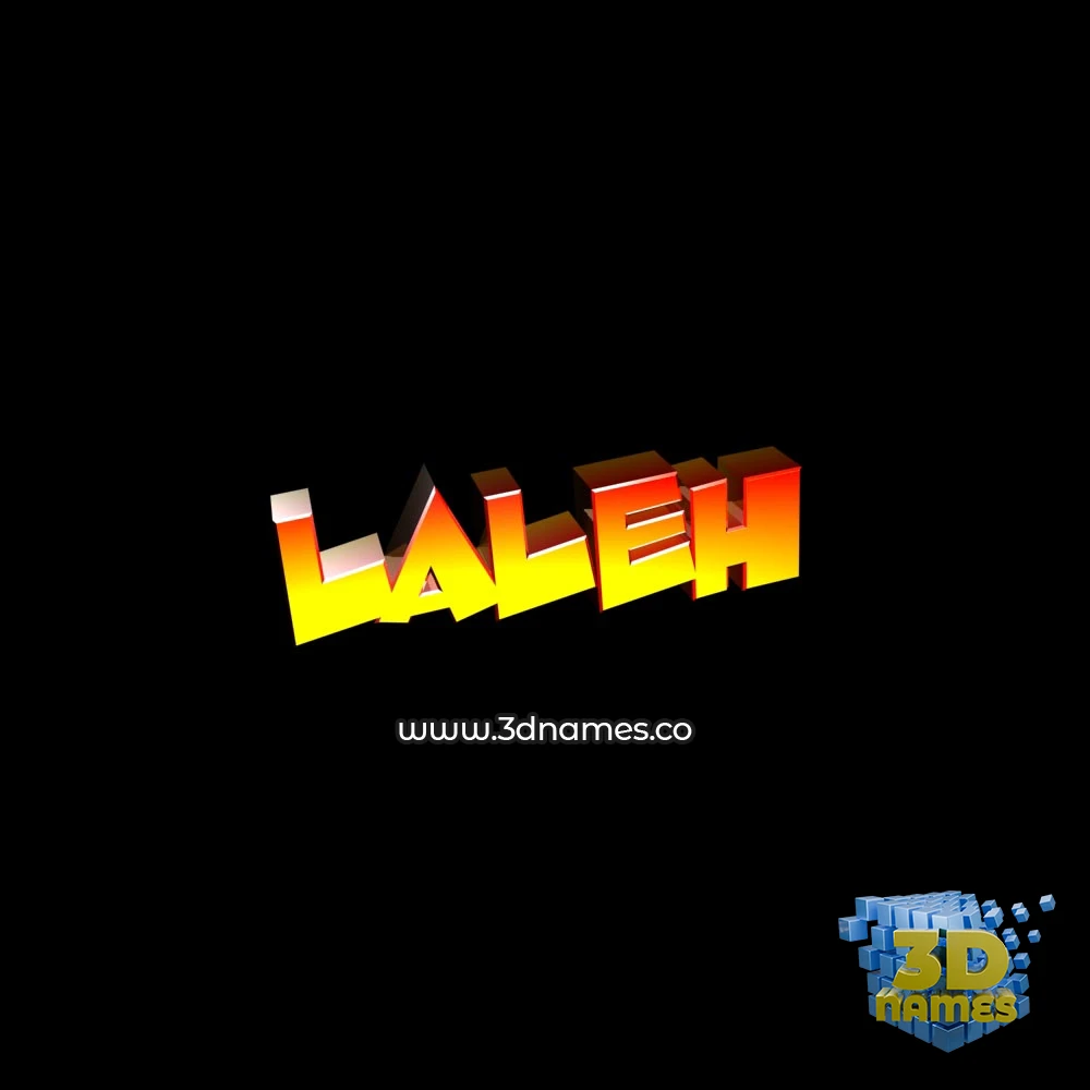 laleh in Black Background style - 3D name wallpaper