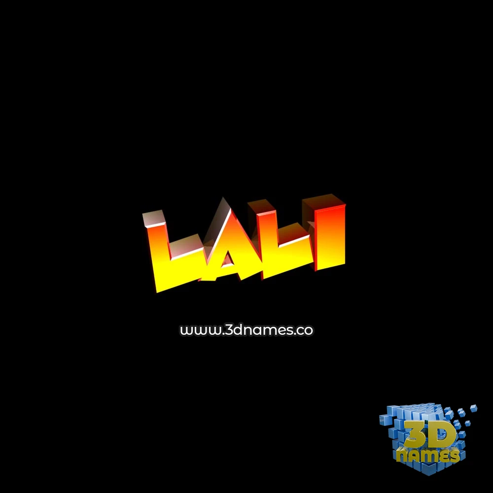 lali in Black Background style - 3D name wallpaper