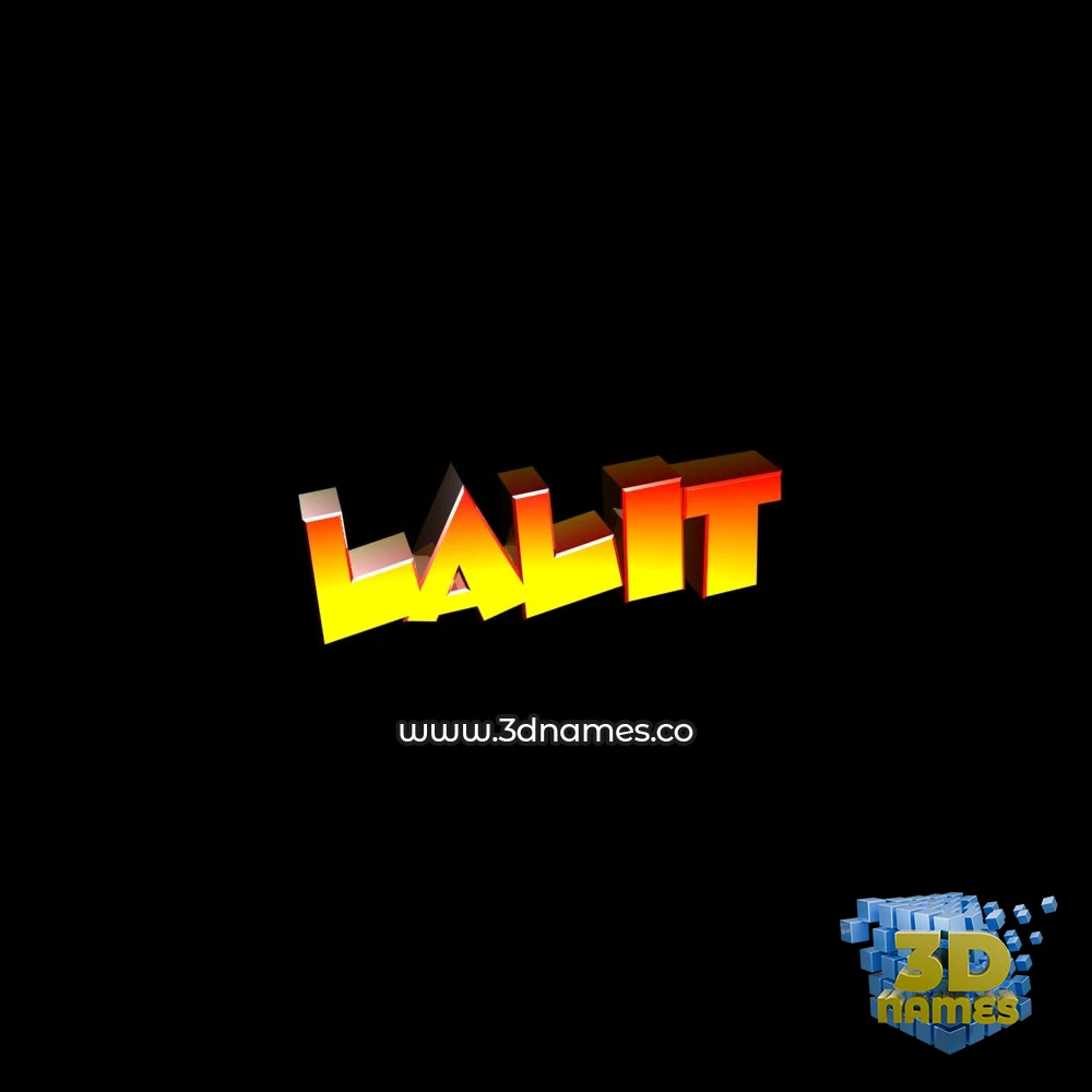 lalit in Black Background style - 3D name wallpaper