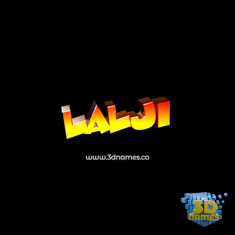 lalji in Black Background style - 3D name wallpaper