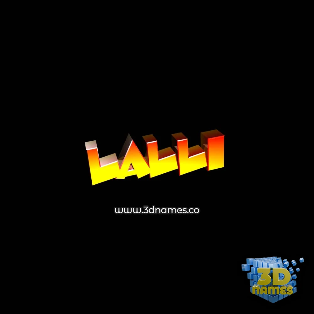 lalli in Black Background style - 3D name wallpaper