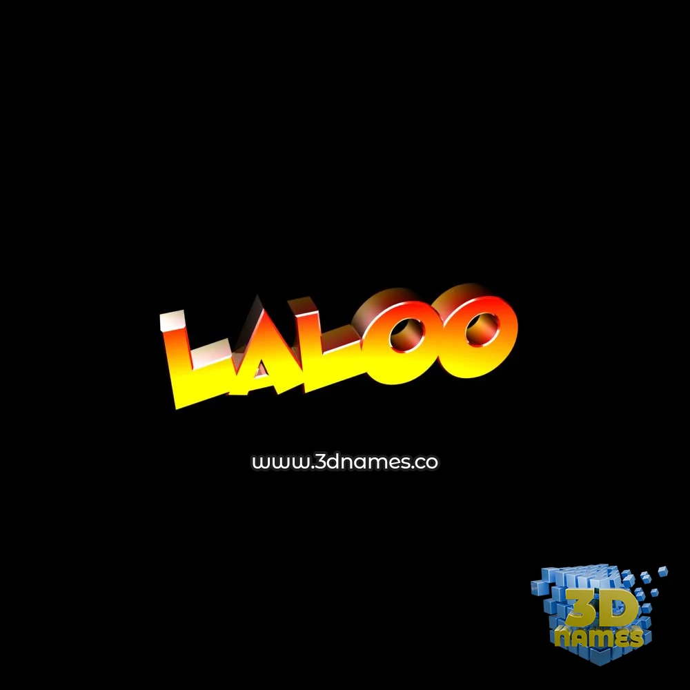 laloo in Black Background style - 3D name wallpaper