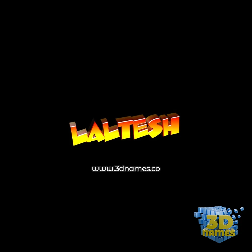 laltesh in Black Background style - 3D name wallpaper