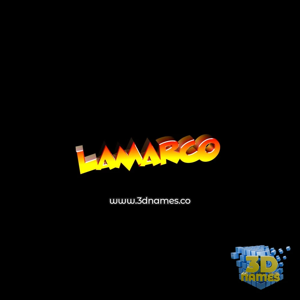 lamarco in Black Background style - 3D name wallpaper