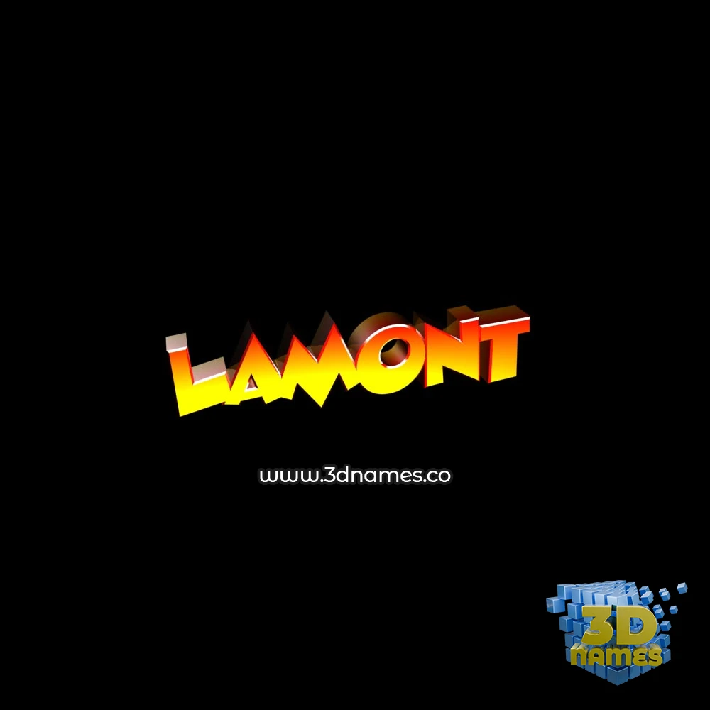 lamont in Black Background style - 3D name wallpaper