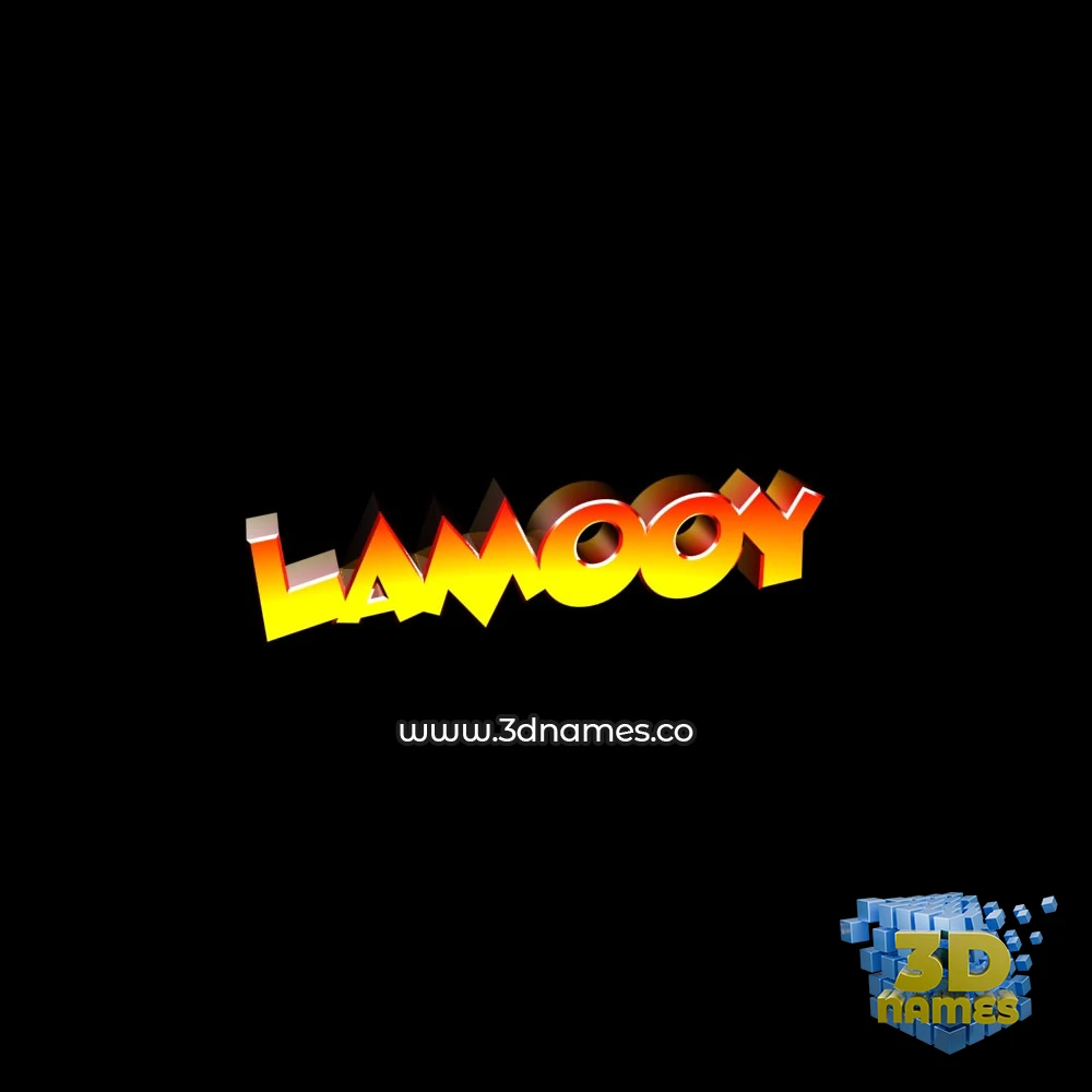 lamooy in Black Background style - 3D name wallpaper
